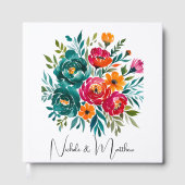 Waterverf Romance bruiloft Gastenboek (Voorkant)