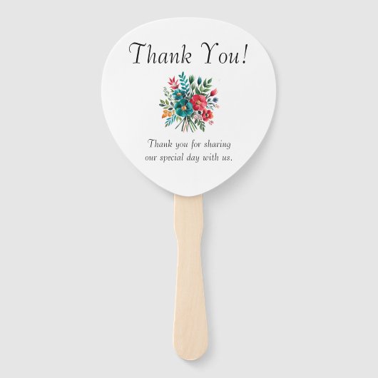 Waterverf Romance bruiloft Handwaaier (Achterkant)