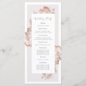 Waterverf Romance bruiloft programma Programmakaart (Achterkant)