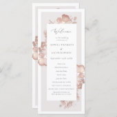 Waterverf Romance bruiloft programma Programmakaart (Voorkant / Achterkant)