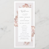 Waterverf Romance bruiloft programma Programmakaart (Voorkant)