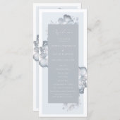 Waterverf Romance bruiloft programma Programmakaart (Voorkant / Achterkant)