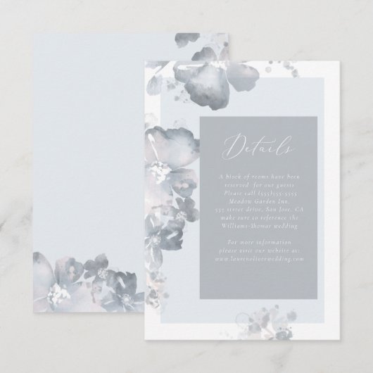 Waterverf Romance Details Kaart (Voorkant / Achterkant)