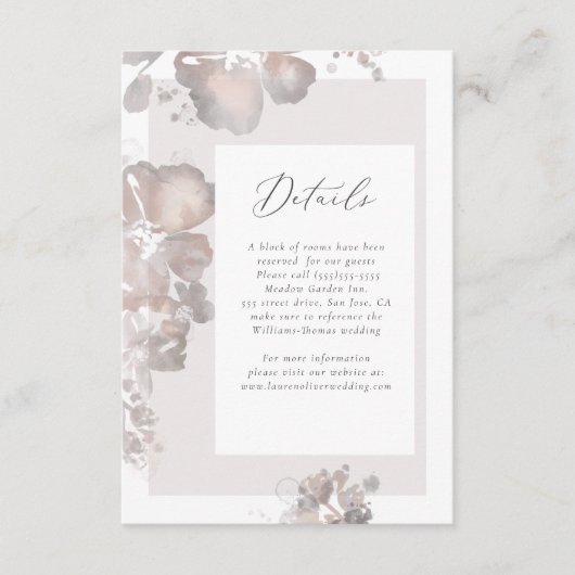 Waterverf Romance Details Kaart (Voorkant)