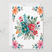 Waterverf Romance Engagement Party Kaart (Achterkant)