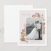 Waterverf Romance Hartelijk dank Bedankkaart (Voorkant / Achterkant)