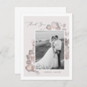 Waterverf Romance Hartelijk dank Bedankkaart (Voorkant / Achterkant)