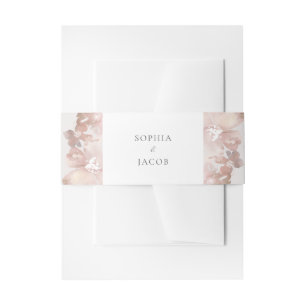Waterverf Romance Invitation Belly Band Uitnodigingen Wikkel