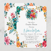 Waterverf Romance Koppels Douche Kaart (Voorkant / Achterkant)