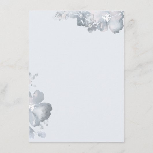 Waterverf Romance menukaart (Achterkant)