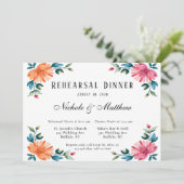 Waterverf Romance repetitie diner Kaart (Staand voorkant)