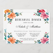 Waterverf Romance repetitie diner Kaart (Voorkant / Achterkant)