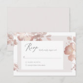 Waterverf Romance RSVP-kaart RSVP Kaartje (Voorkant / Achterkant)