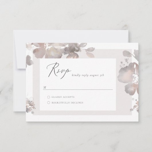 Waterverf Romance RSVP-kaart RSVP Kaartje (Voorkant)