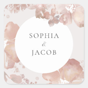 Waterverf Romance Square Sticker