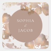 Waterverf Romance Square Sticker (Voorkant)