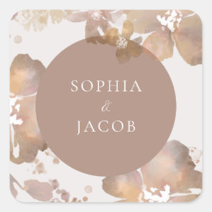 Waterverf Romance Square Sticker