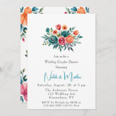 Waterverf Romance Trouwkoppels Douche Kaart (Voorkant / Achterkant)