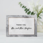 Waterverf Romantic bruiloft grayish bedankt (Staand voorkant)