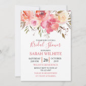 Waterverf Romantic Floral Vrijgezellenfeest Kaart (Voorkant)