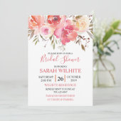 Waterverf Romantic Floral Vrijgezellenfeest Kaart (Staand voorkant)