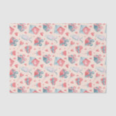 Waterverf Romantic Love Pattern Valentijnsdag Tissuepapier (Voorkant)