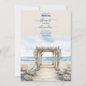 Waterverf Romantic Summer Bridal Kaart (Voorkant)