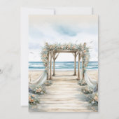 Waterverf Romantic Summer Bridal Kaart (Achterkant)