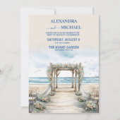 Waterverf Romantic Summer Wedding Kaart (Voorkant)