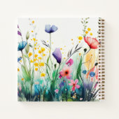 Waterverf Romantic Wildbloemen Aangepast Notitieboek (Achterkant)