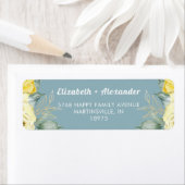 Waterverf romantisch label gele rozen (Insitu)