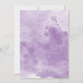Waterverf romantisch lavendel bruiloft kaart (Achterkant)