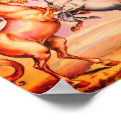  Waterverf Romantisch Paard Poster (Hoek)