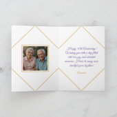 Waterverf Romantische 50ste bruiloft Jubileum Kaart (Binnen)