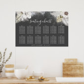 waterverf romantische elegante bloemstuk stoelenka poster (Keuken)