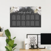 waterverf romantische elegante bloemstuk zitplaats poster (Thuiskantoor)