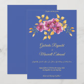 Waterverf Romantische Lichte Orchideeën Bloemenbru Kaart (Voorkant / Achterkant)