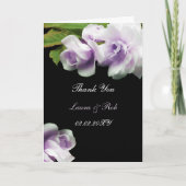 waterverf romantische paarse roos Dank u Bedankkaart (Voorkant)