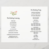 Waterverf romantische Rozen gevouwen bruiloft prog (Achterkant)