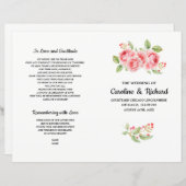 Waterverf romantische Rozen gevouwen bruiloft prog (Voorkant / Achterkant)