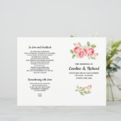 Waterverf romantische Rozen gevouwen bruiloft prog (Staand voorkant)