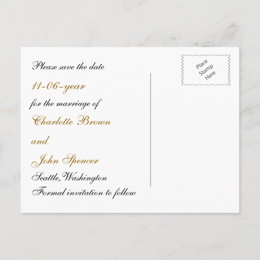 waterverf romantische witte roos save the date aankondigingskaart (Achterkant)