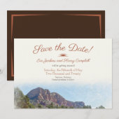 Waterverf: Romantische woestijn Save the Date Kaar (Voorkant / Achterkant)