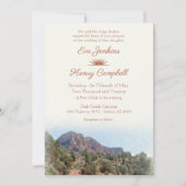 Waterverf: Romantische woestijnuitnodiging Kaart (Voorkant)