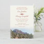 Waterverf: Romantische woestijnuitnodiging Kaart (Staand voorkant)