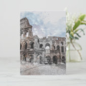 Waterverf Rome Colosseum – Elegante reis door Ital Kaart (Staand voorkant)