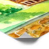 Waterverf Rome Colosseum Poster (Hoek)