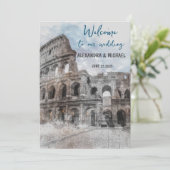 Waterverf Rome, Italië Kaart (Staand voorkant)