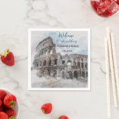 Waterverf Rome, Italië Servet (Insitu)