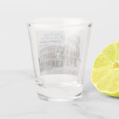 Waterverf Rome, Italië Shot Glass – Artistiek Shot Glas (Achterkant)